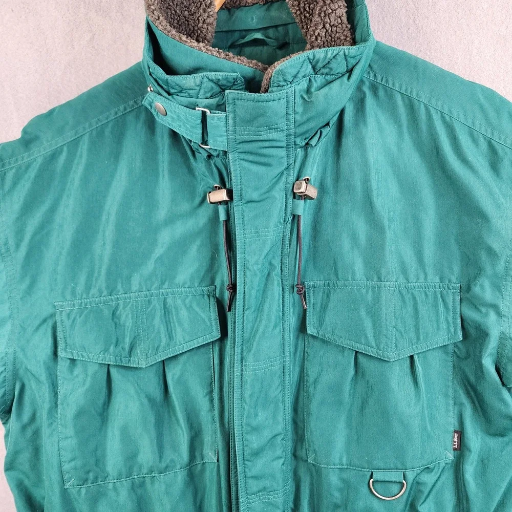 Vintage‎ L.L. Bean Sherpa Collar Primaloft Field Jacket Outdoor Utility Parka L